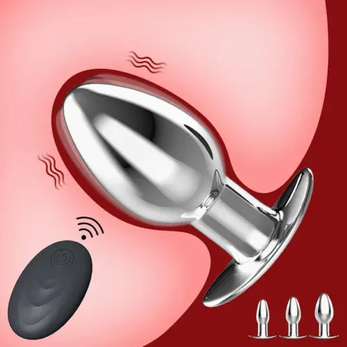 pornhint Pornhint Butt Plug G-Spot Vibrator Dildo Metal Anal Plug Remote Prostate Massage Sex Toys