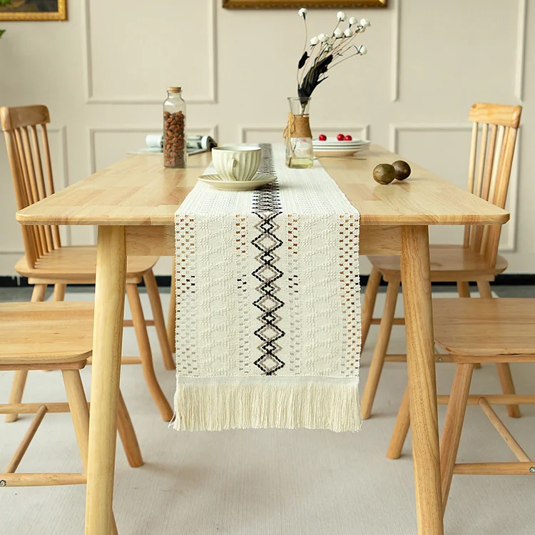 Nordic Minimalist Light Luxury Cotton And Linen Table Flag 