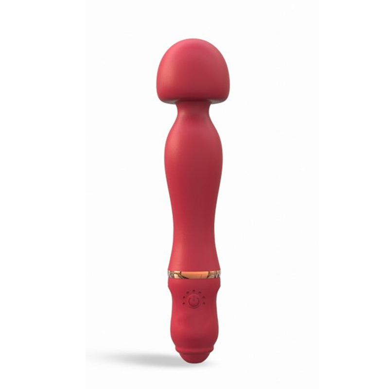 7 Modes Mushroom Head Scepter Strong Shock Vibrator - Rose Toy