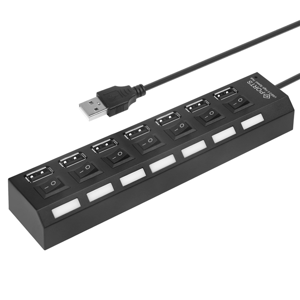 USB Hub 480Mbps High Speed Multi USB 2.0 Adapter 4/7 Port Expander Splitter, Black, 501 Original
USB Hub 480Mbps High Speed Multi USB 2.0 Adapter 4/7 Port Expander Splitter, Black, 501 Original
