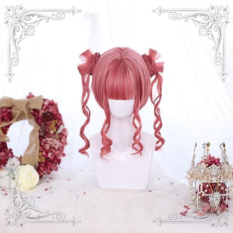 Red/Black Tiger mouth Clip Double Ponytail Cute Wig SP14631