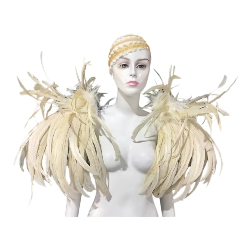 VCSHOES Dance party costumes evening gowns weddings street dances carnival costumes dance costumes belly dances Blue Feather Cloak