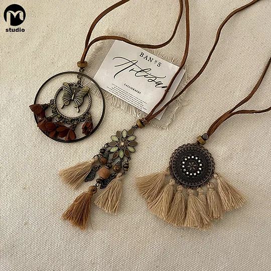 Bohemian Vintage Tassel Necklace