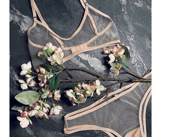 Transparent Lingerie Multi Color Nude Lingerie See Through Bra