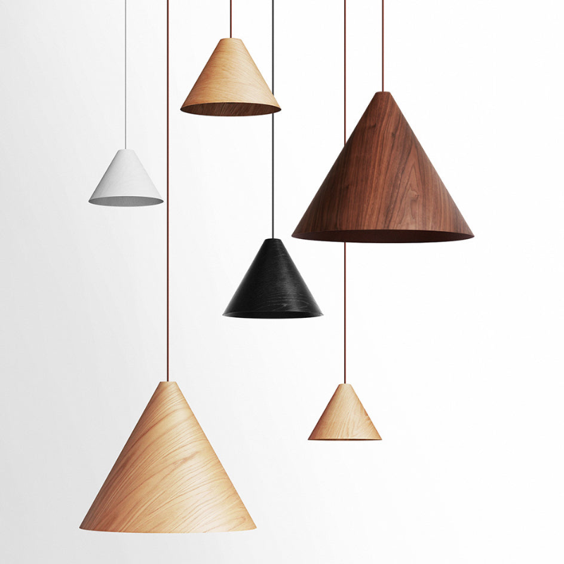 Chic Style Wooden Cone Pendant Light Lamp Shade