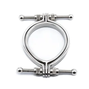 pornhint Pornhint Egg Shaped Pussy Clamp | Stainless Steel | 4 inch Wide Opening | Fully Adjustable | BDSM | Bondage