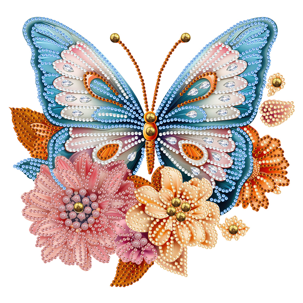 Diamond Painting - Special Shape - Garden Butterfly(30*30cm