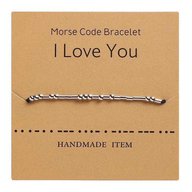 Morse Code Bracelet - I Love You