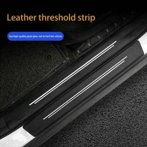 Dronehint Car Door Plate Sill Scuff Cover Anti-Scratch Sticker Protector Parts Black+White (For: BYD) Parts