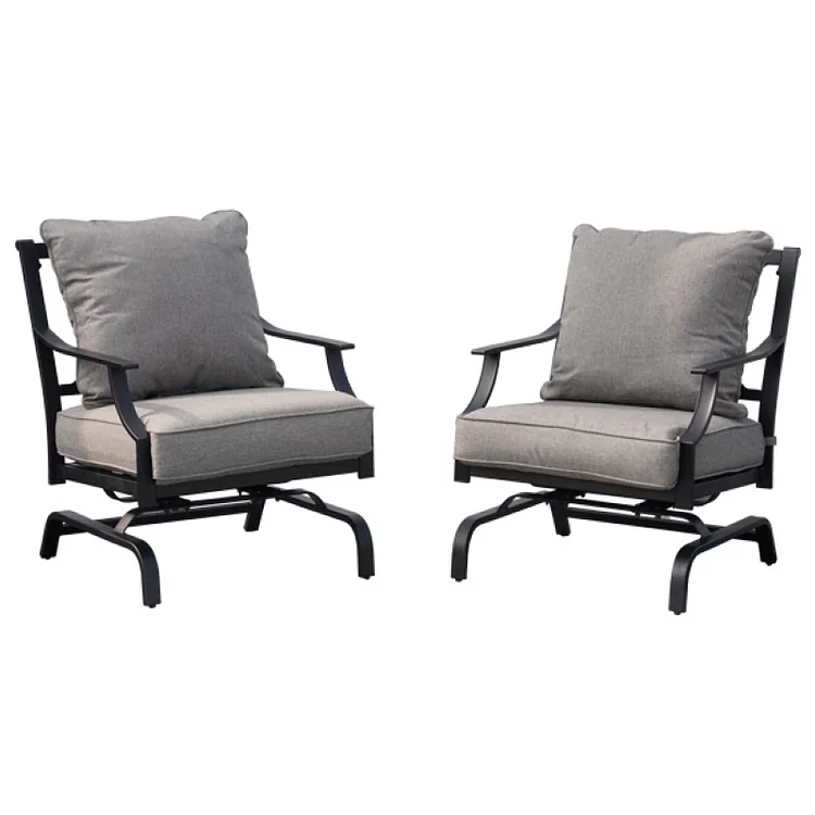 GRAND PATIO Outdoor Patio Seating Chair Metal Set of 2