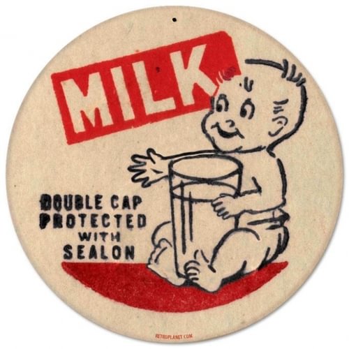Milk- Round Shape Tin Signs/Wooden Signs - 30*30CM