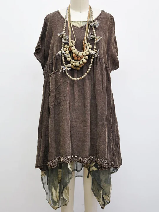 Solid Color Loose Casual Dress