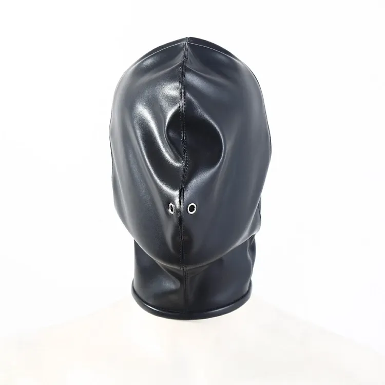 pornhint Pornhint Face Mask Bondage Harness Head Hood Blindfold Nose Opening Full Cover BDSM Toys Bondage