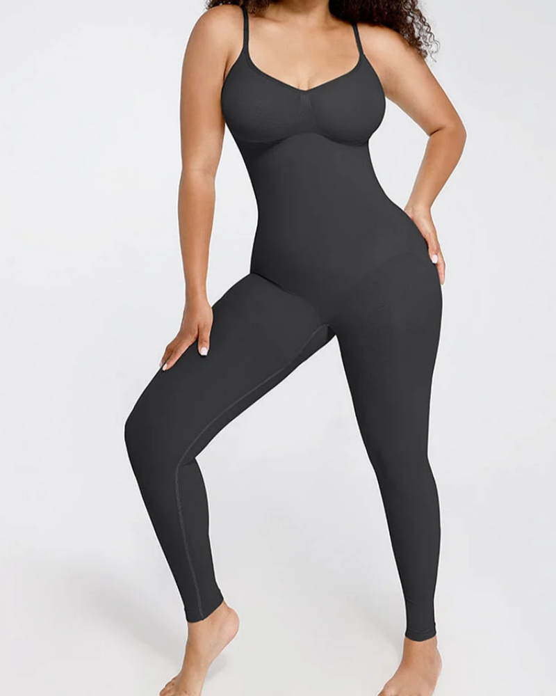 Seamless Breast Support Waist and Abdomen Shaping Mid Thigh Body Shaper