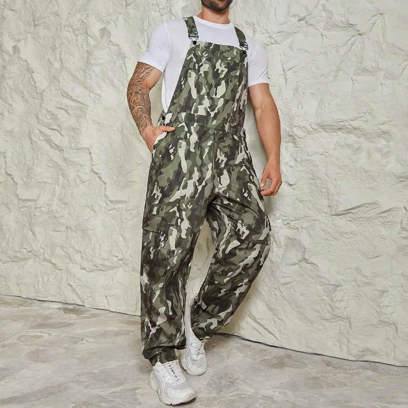 Men's Plus Size Casual Camouflage Jumpsuit