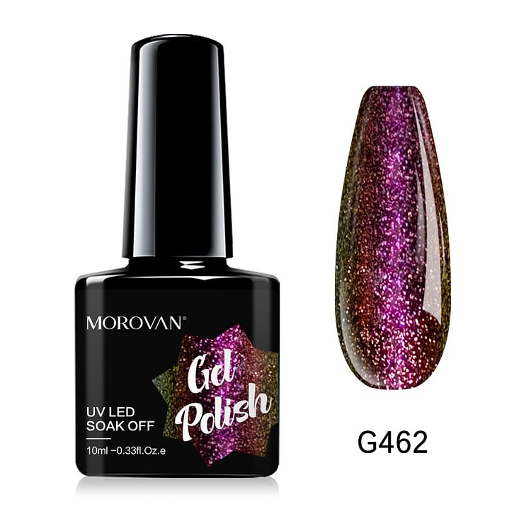 Morovan Medium Violet Red Glitter Gel Nail Polish G462