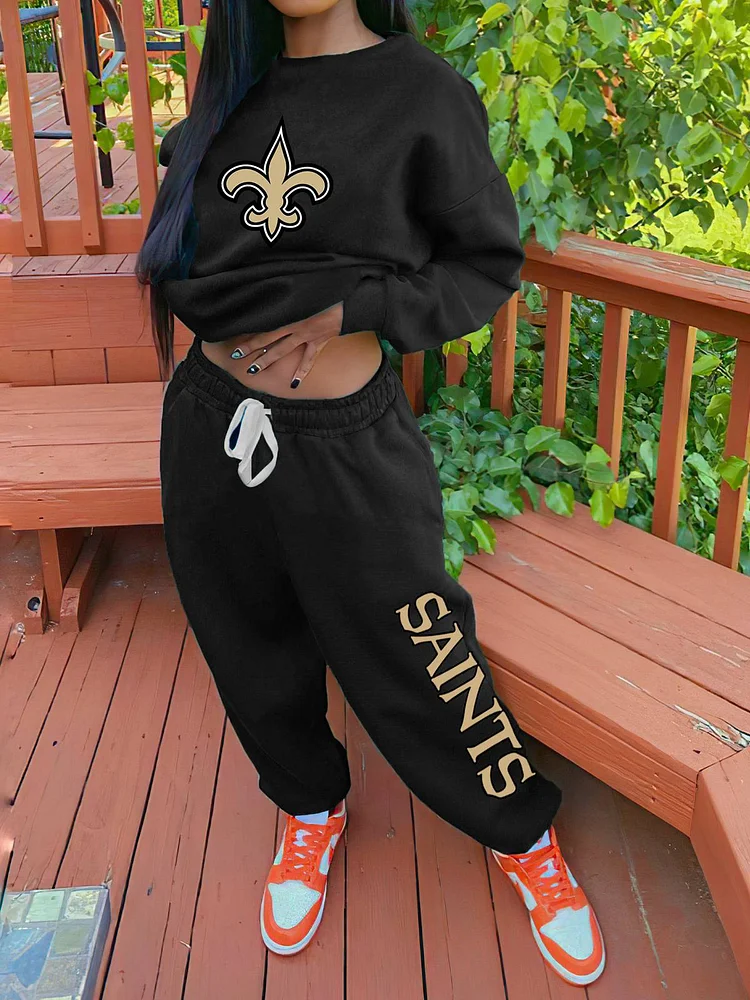 New Orleans Saints Sports Sweatshirt Two-Piece Suit