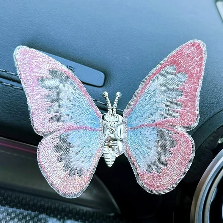 (🔥HOT SALE NOW - Last Day 50% OFF) -🦋Embroidery Fragrance Butterfly Decoration🚗🦋