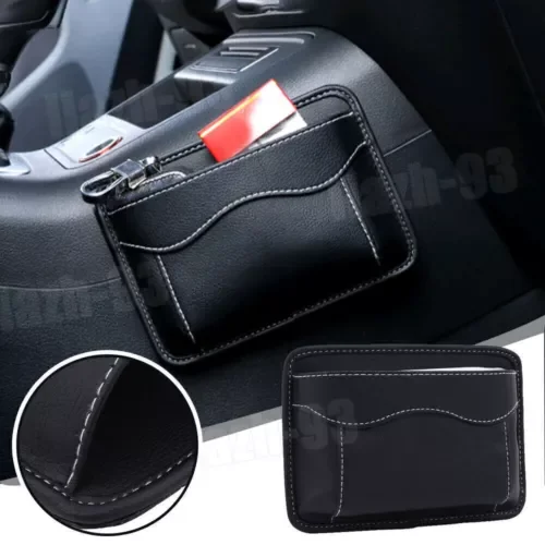 Dronehint Universal Car Interior Parts Storage Bag Pocket Organizer PU Leather Bag Black (For: BYD) Parts