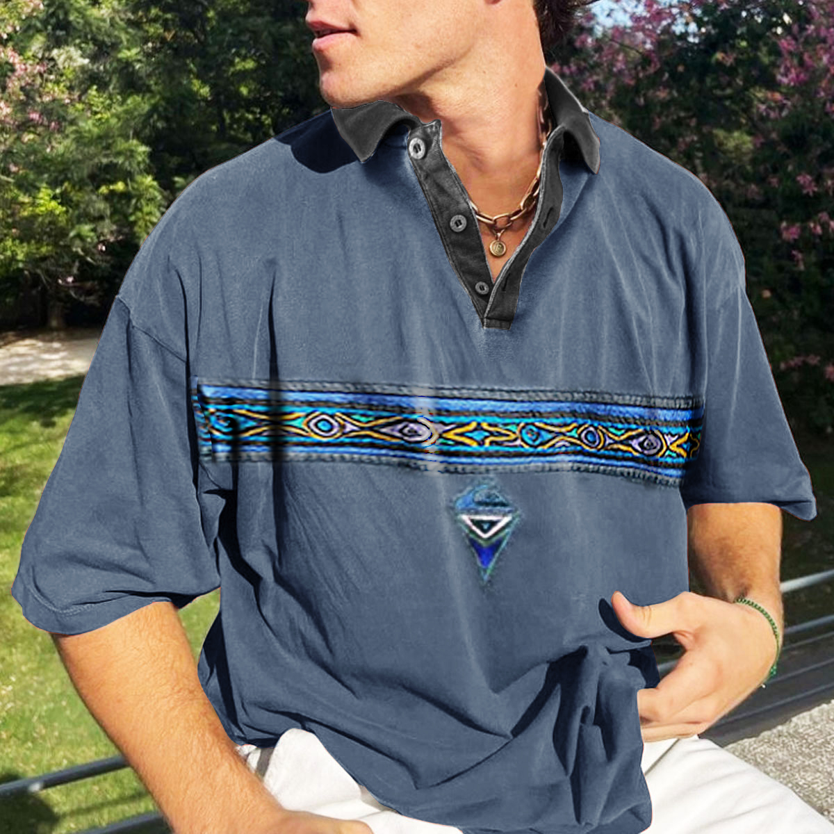 Men'S Vintage Holiday Surf Polo T-Shirt Lixishop 