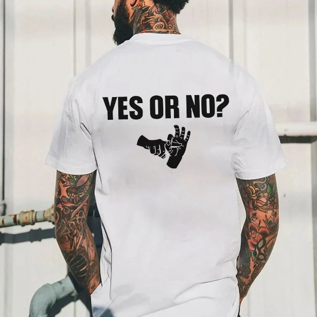 YES OR NO Unholy Hands Graphic Casual Black Print T-shirt