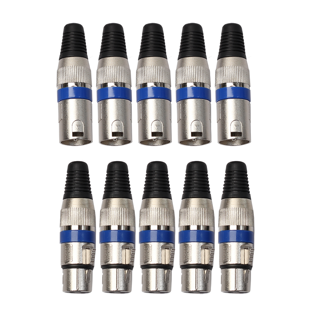 5 Pairs XLR 3 Pin Female MIC Jack Plug Audio Microphone Cable Connector Blu, 501 Original
5 Pairs XLR 3 Pin Female MIC Jack Plug Audio Microphone Cable Connector Blu, 501 Original
