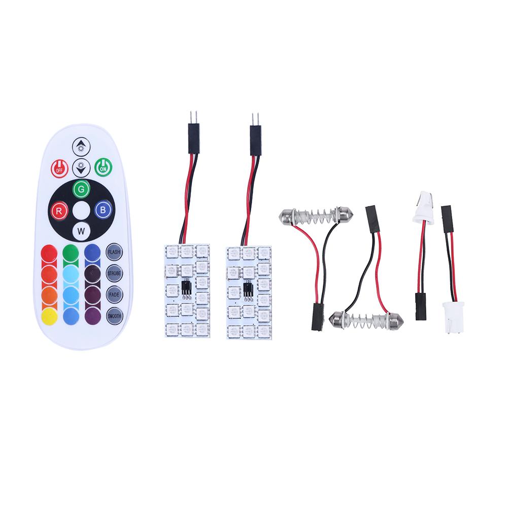 RGB T10 ba9s 15SMD-5050 Car Dome Light Interior Light with Remote Control, 501 Original
RGB T10 ba9s 15SMD-5050 Car Dome Light Interior Light with Remote Control, 501 Original