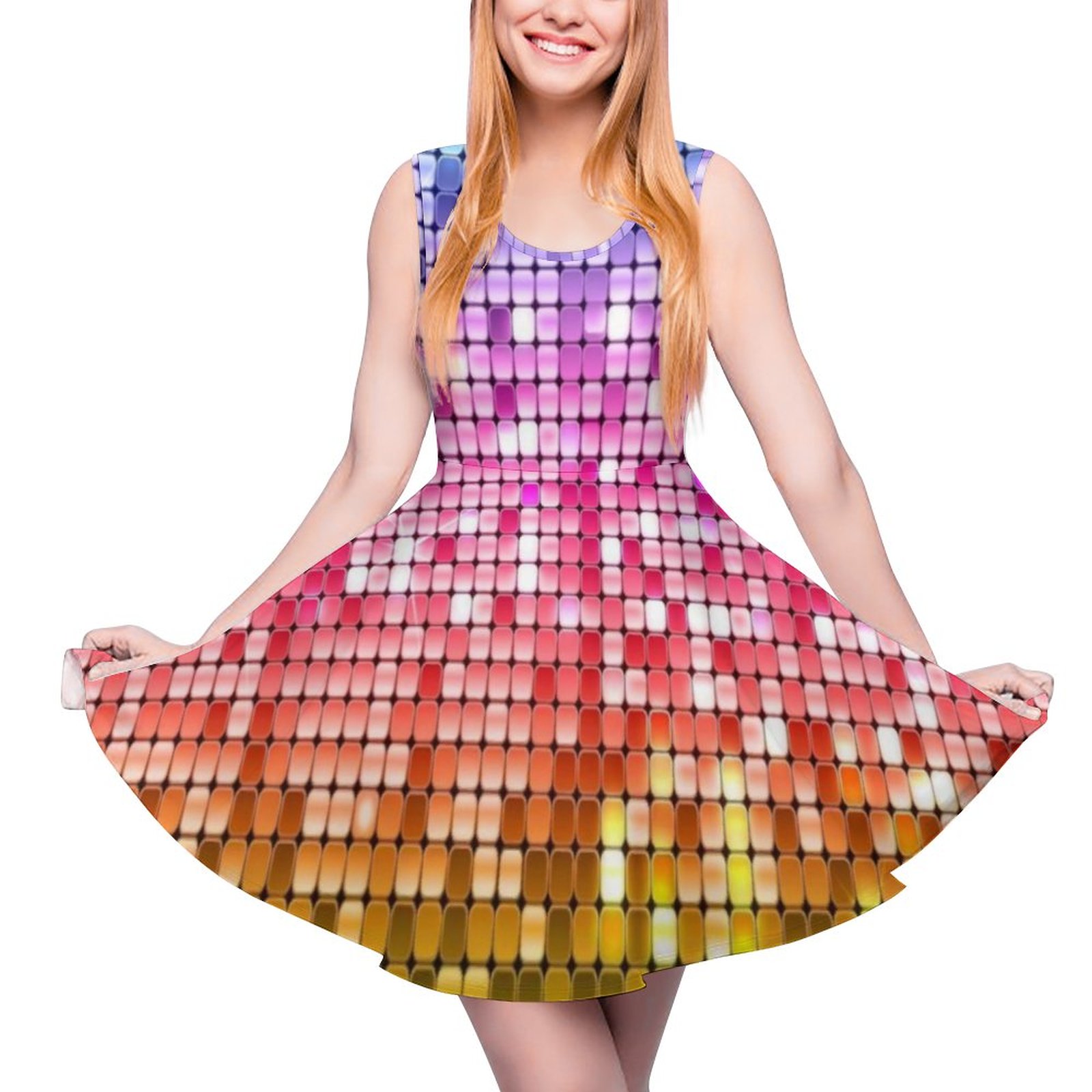 sequin pride dress Sequin Rainbow Flag Marriage Equality Gay Pride Sleeveless Mini Skater  Dresses