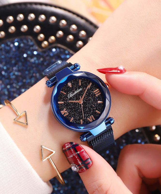 Boutique Blue Stainless Steel Sapphire Crystal Waterproof Watches