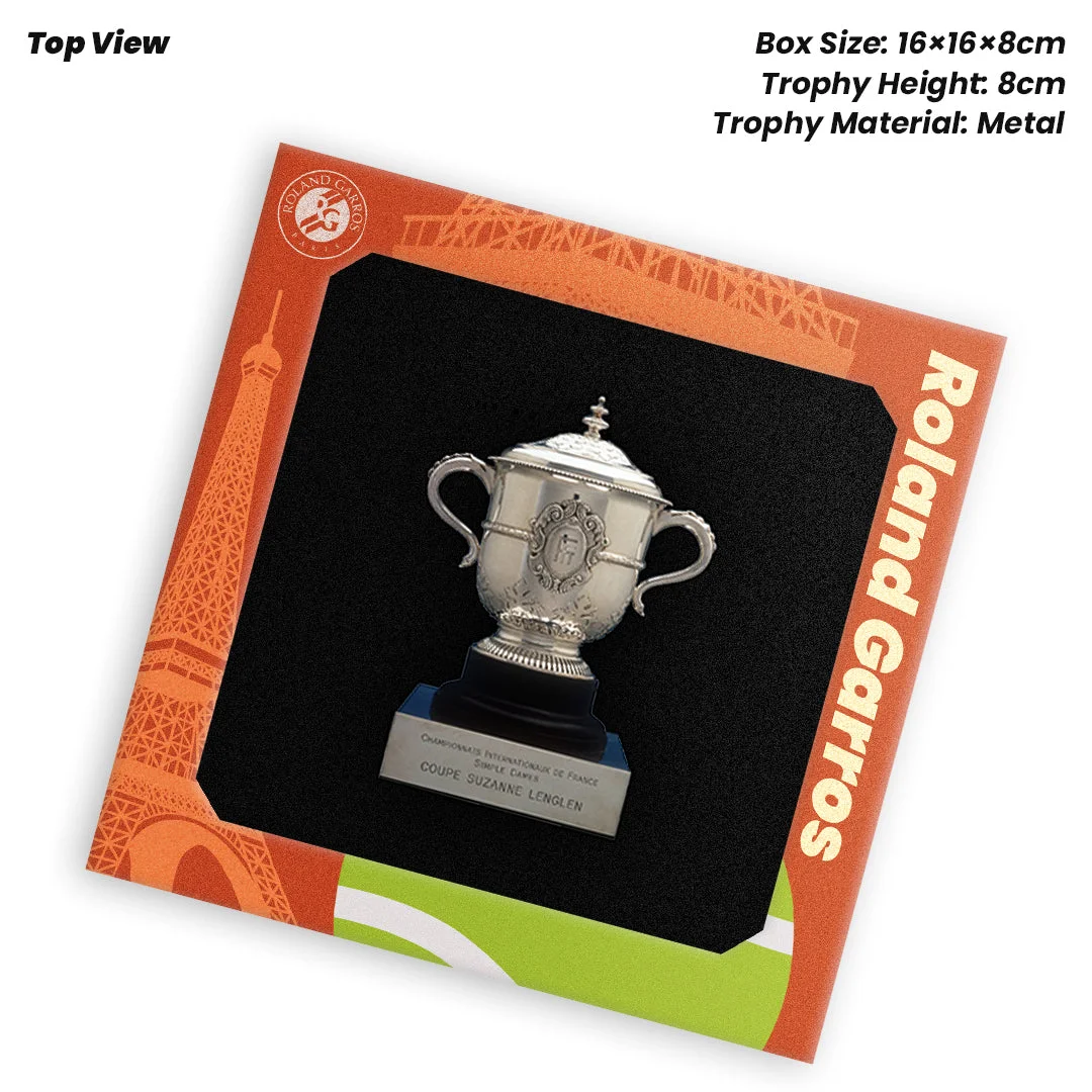 Roland Garros Tennis Trophy Suzanne Lenglen Cup(Metal 8cm Height)