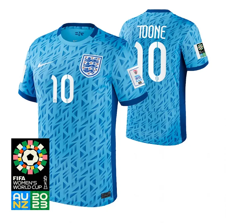 England Ella Toone 10 Away Men's Shirt Kit World Cup 2023