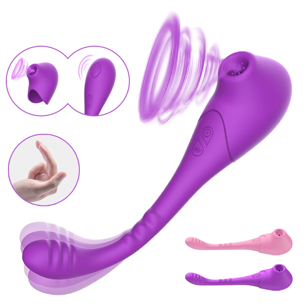Flexible Sucking Tapping Vibration Av Stick - Rose Toy