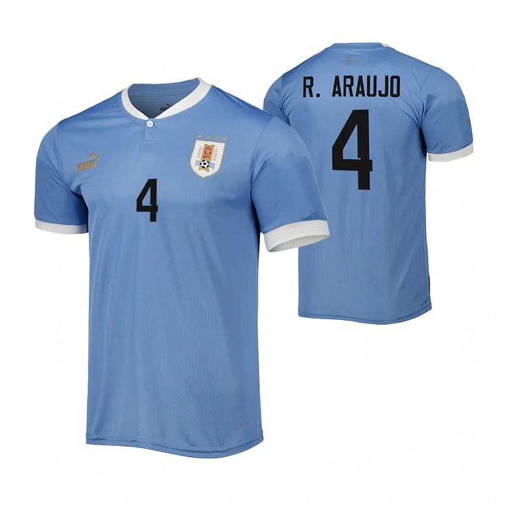 Uruguay Ronald Araujo 4 Home Shirt Kit World Cup 2022