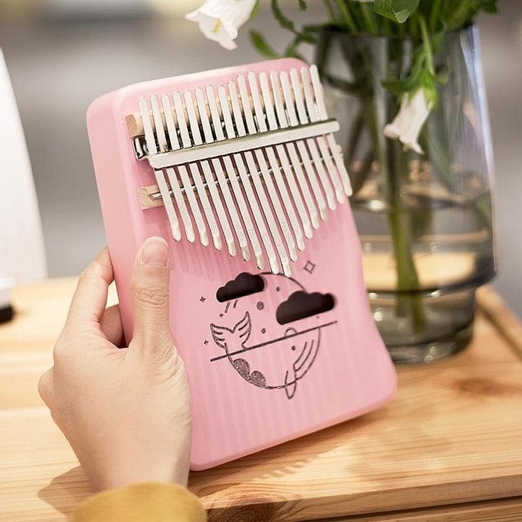 Kawaii Pink Pastel Whale Kalimba Thumb Instrument SP16013