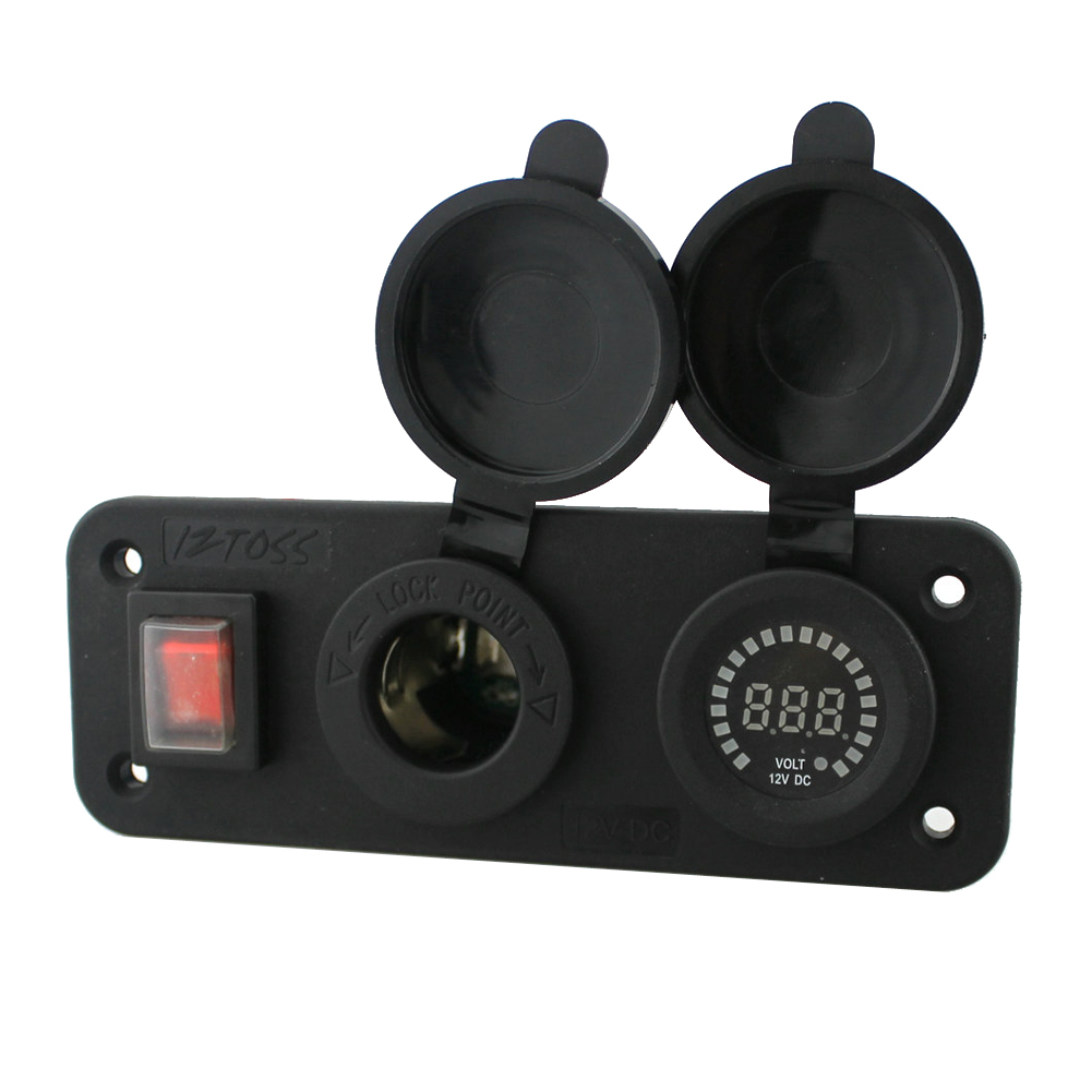 Waterproof Car Motorcycle Auto Cigarette Lighter Socket & Voltmeter With Sw, 501 Original
Waterproof Car Motorcycle Auto Cigarette Lighter Socket & Voltmeter With Sw, 501 Original