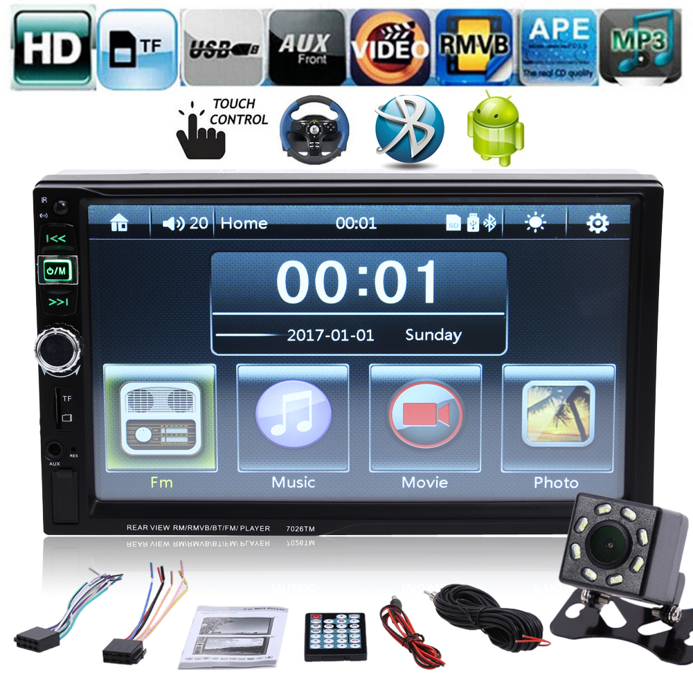 7 inch 2 din Bluetooth-compatible touch screen car radio android phone screen mirrorin, With camera, 501 Original
7 inch 2 din Bluetooth-compatible touch screen car radio android phone screen mirrorin, With camera, 501 Original