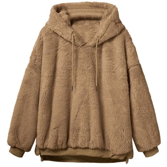 Winter Warm Hooded Tops Loose Soft Cute Pullover SY13169