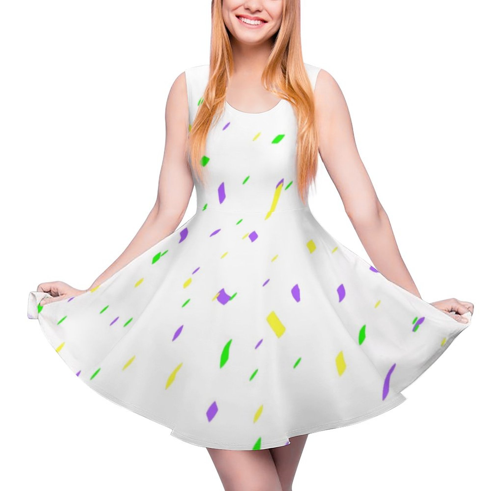 knee length dresses for ladies Mardi Gras Sequin Glam Mini Dress main image 1