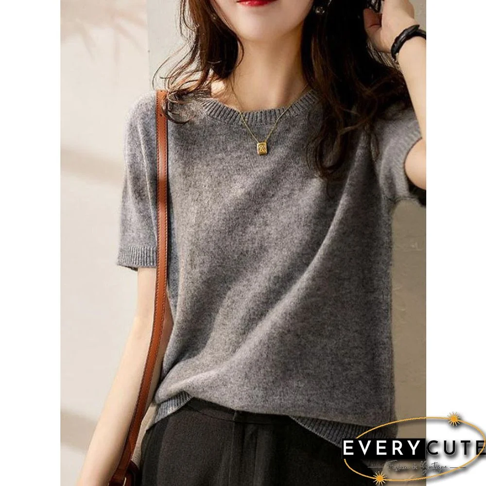 Casual Round Neck T-shirt