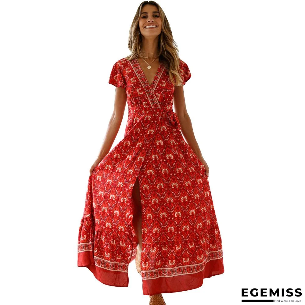 Leisure Holiday Printed Dress Sexy Dress Dress | EGEMISS