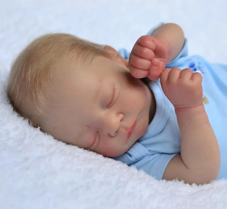 17" Sleeping Reborn Boy Doll Hobart,Unique Gift Set for Grandmother