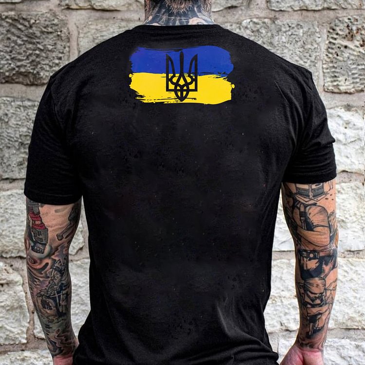 "Ukrainian Heritage Ancestor Trident" Mens Short Sleeve T-Shirt