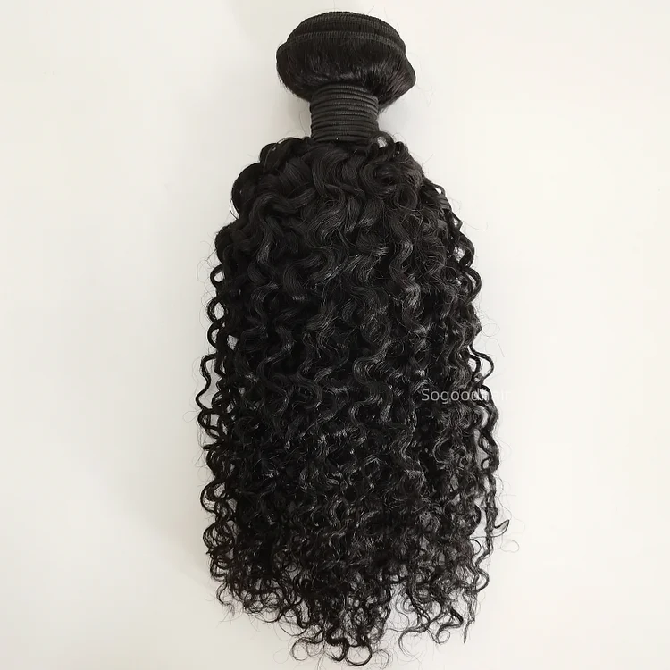 14" Natural Black Curly Hair Bundles