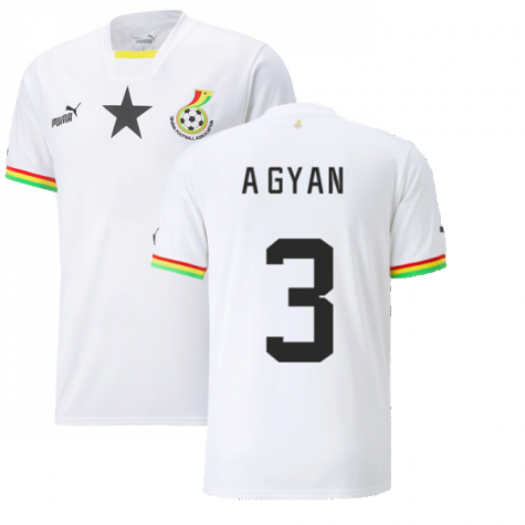 Ghana Asamoah Gyan 3 Home Shirt Kit World Cup 2022