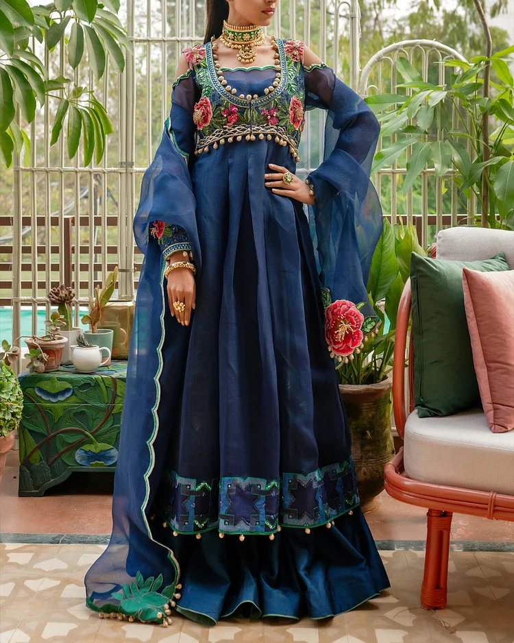 Women' Mesh Embroidery Dress
