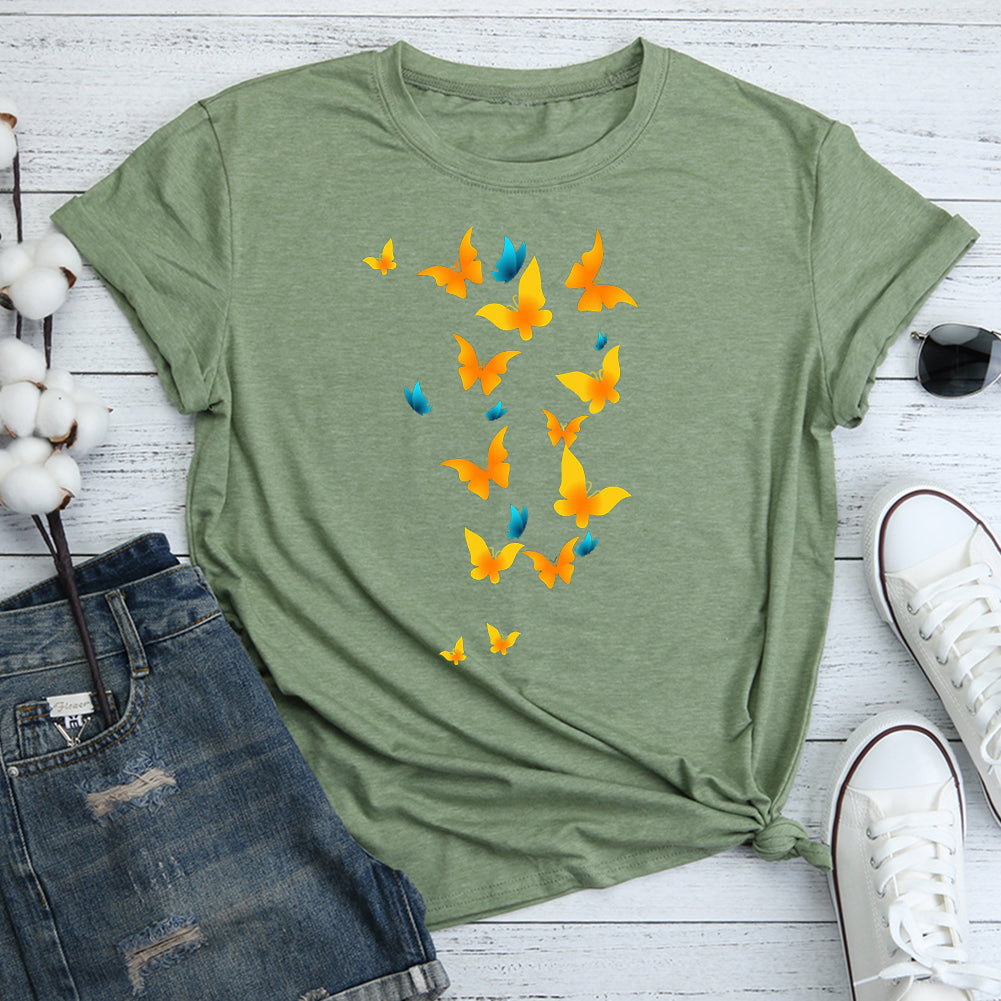 HMD Yellow cute butterfly pattern for butterfly lover T-shirt Tee -05351-Guru-buzz