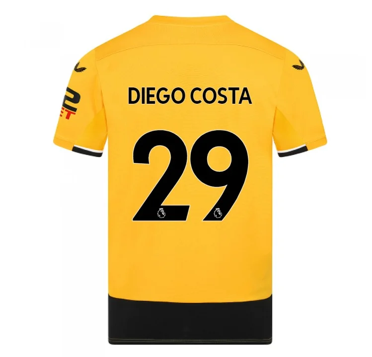 Wolves FC Diego Costa 29 Home Shirt Kit 2022-2023