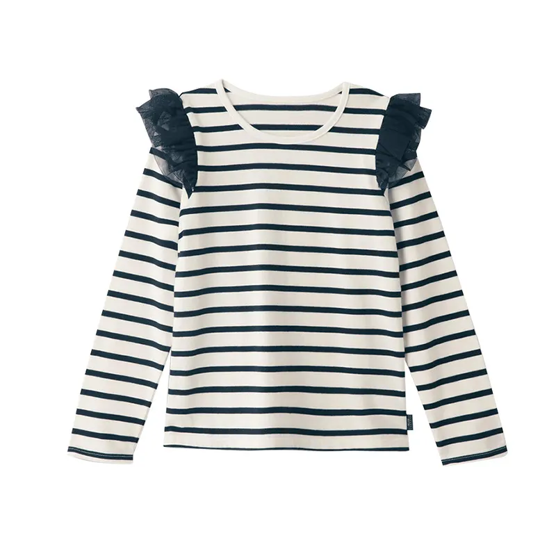 【18M-10Y】Girls' Simple Fashion Long Sleeve T-Shirt