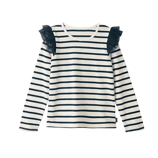 【18M-10Y】Girls' Simple Fashion Long Sleeve T-Shirt