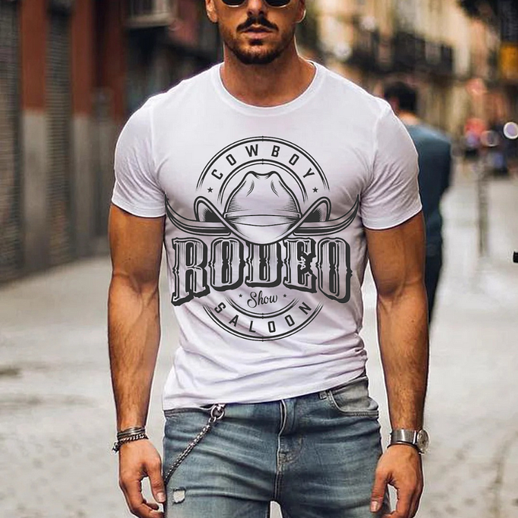 Men's Cowboy Print T-shirt